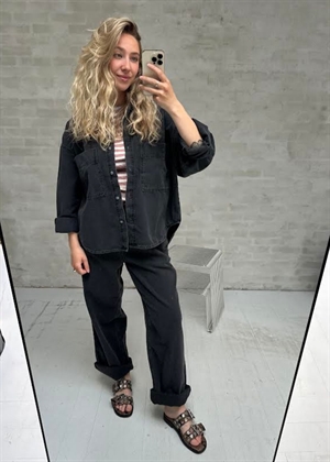 Jazy skjorte Sort American Vintage 